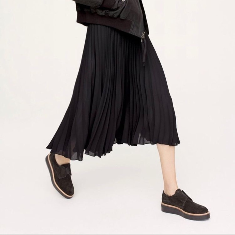 Vince Suede Black Slip On Platform Sneakers